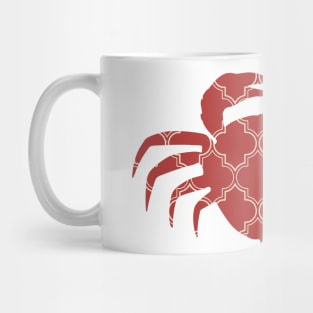 Crab Silhouette with Pattern Mug